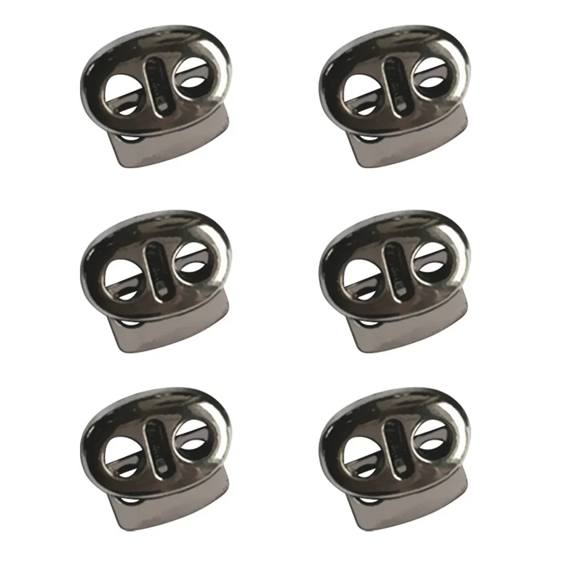 SAS Spring Cord Locks Metal Rope End Double Holes Toggle Stoppers Sliders Rope Clip Fastener Metal Stoppers