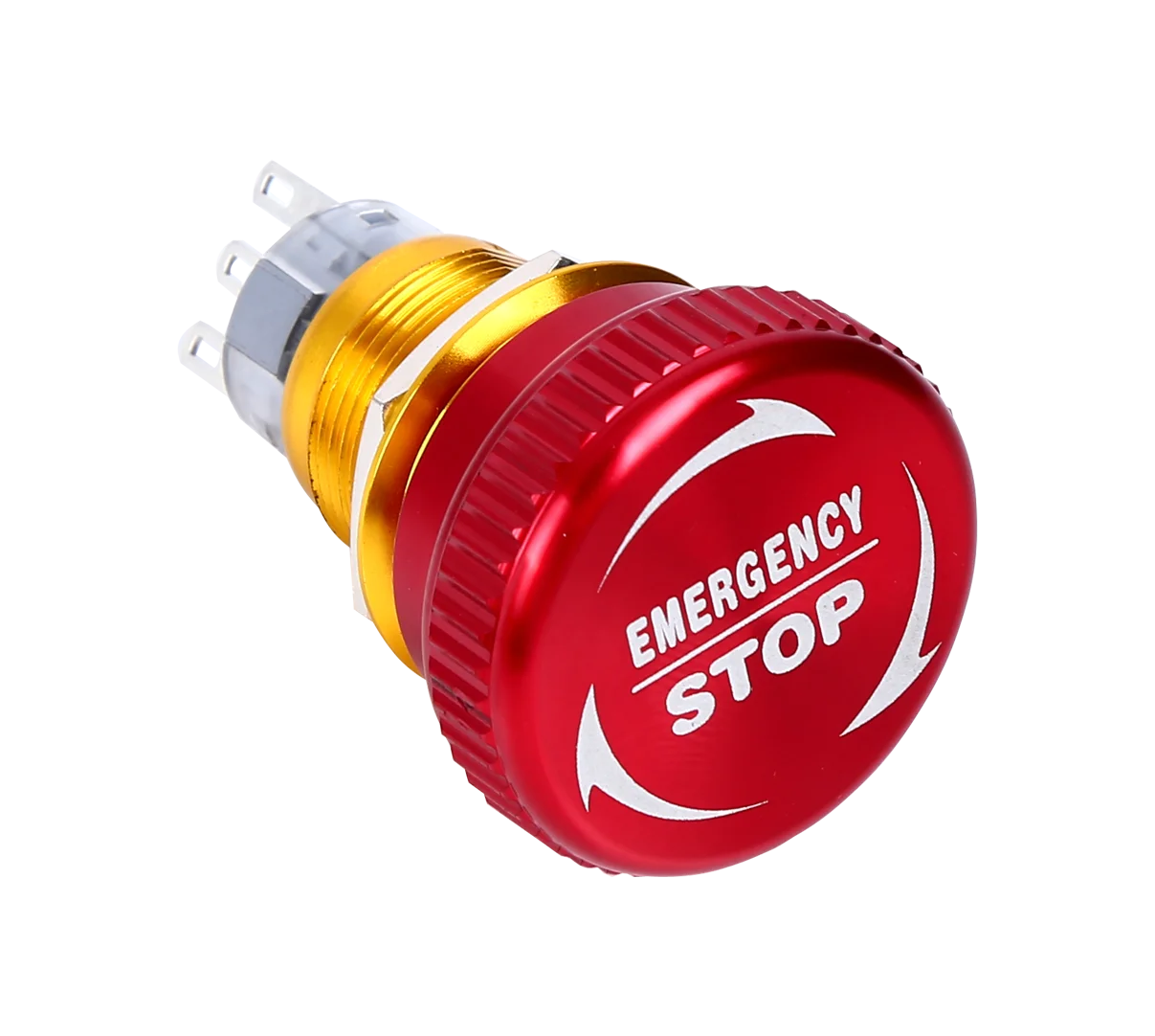 ONPOW metal emergency stop button 16mm/19mm/22mm scram safety E-stop panic push button switch