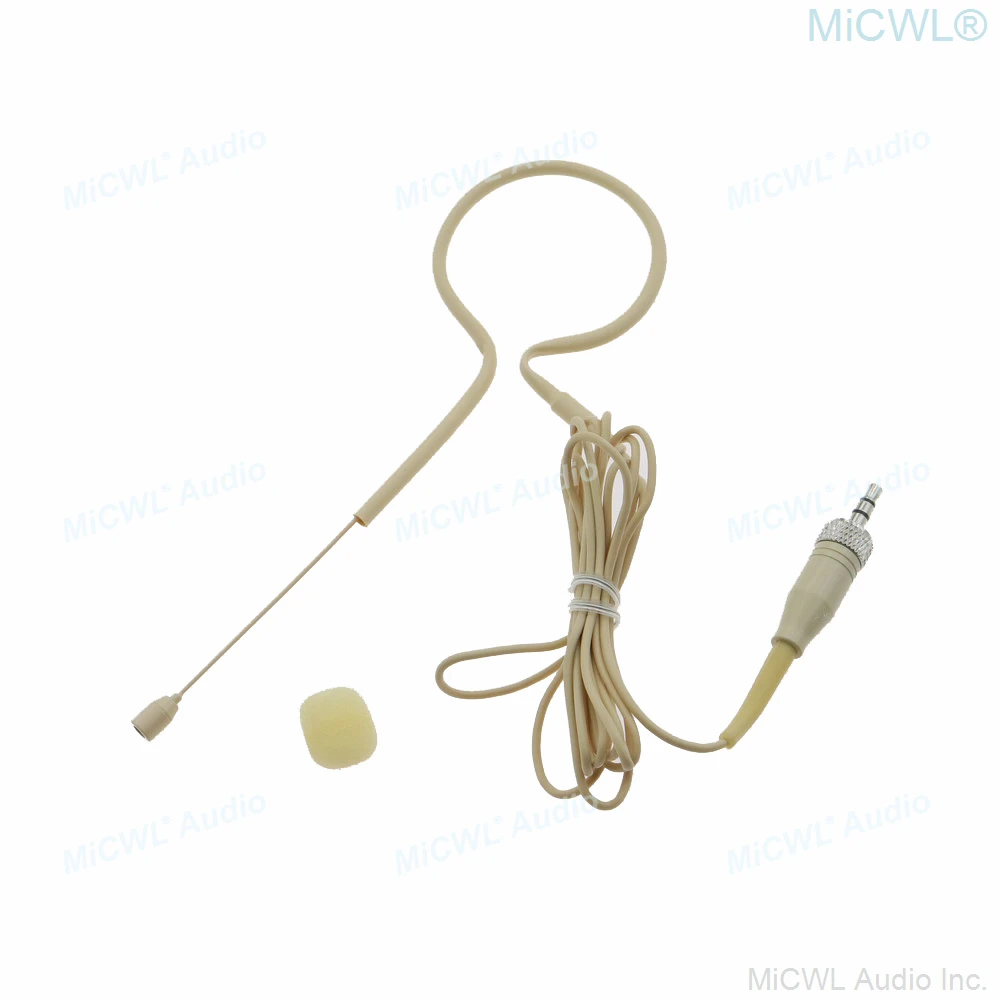 AVX20 CreamColor Single Ear Hook Headset Microphone For AVX G2 G3 G4 XS EW Evolution Digital 6000 9000 Wireless Mic System