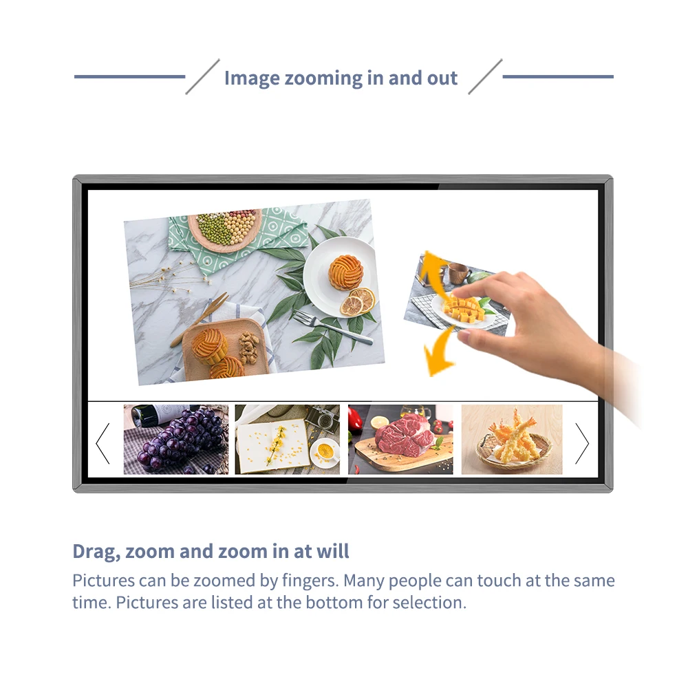  4K контроллер 65 75 дюймов инфракрасный емкостный напольный автономный интерактивный цифровой экран