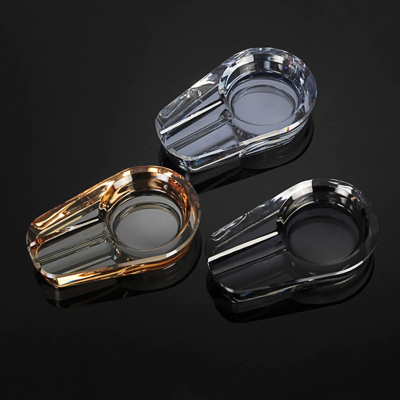 Portable Small Crystal Cigar Ashtray Creative Home Living Room Hotel Office Decor Ashtray For Cigarettes