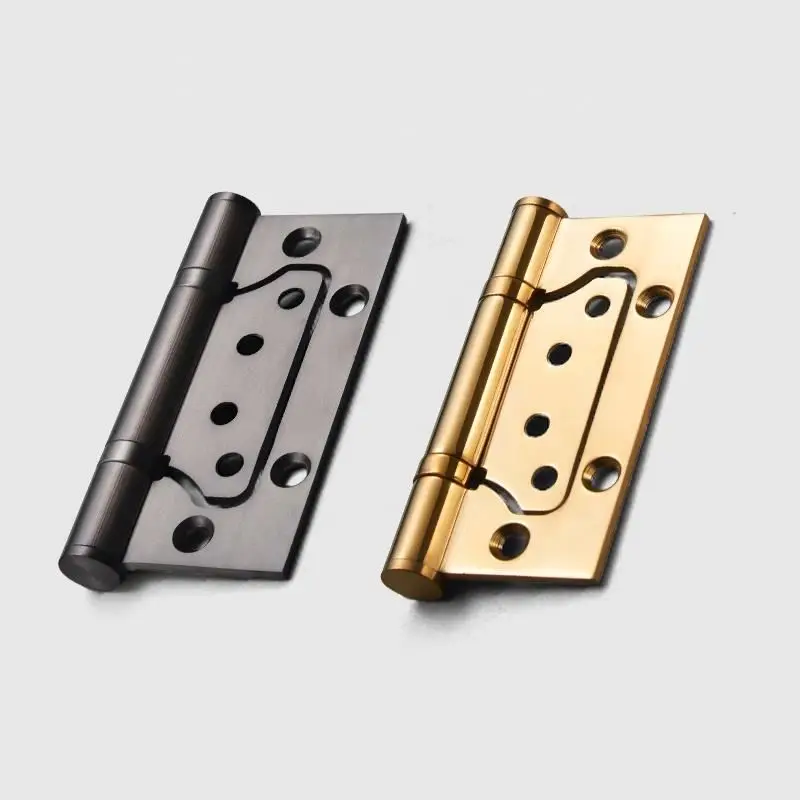YONFIA stainless steel 4 inch 3mm wood flat door hinge iron corner american european butterfly flat crown head for wood door