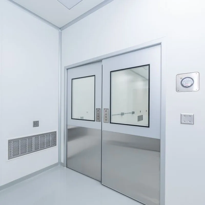 GMP Modular Clean Room Steel Door Industrial Food and Pharma Cleanroom Door