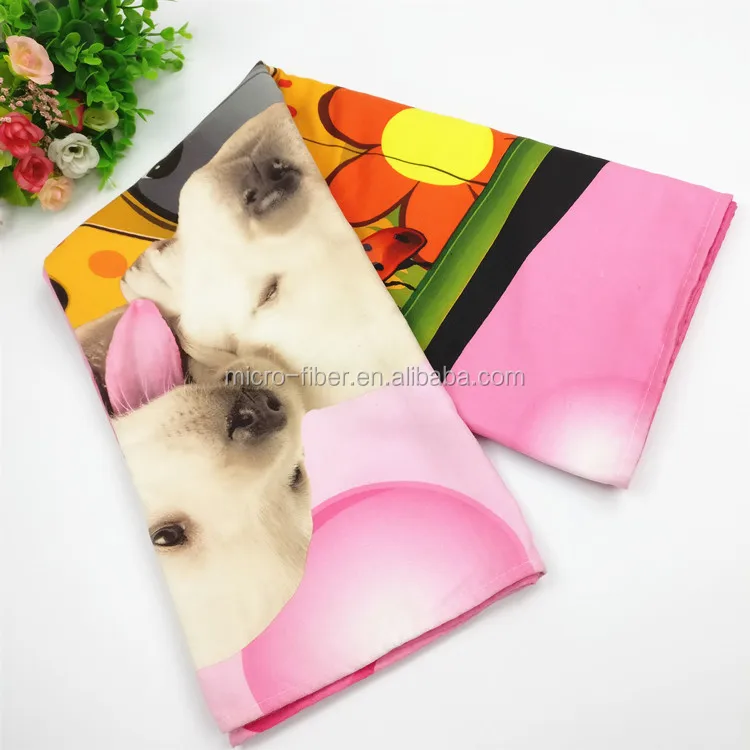 Competitive Price sand free cartoon theme custom printed beach towel