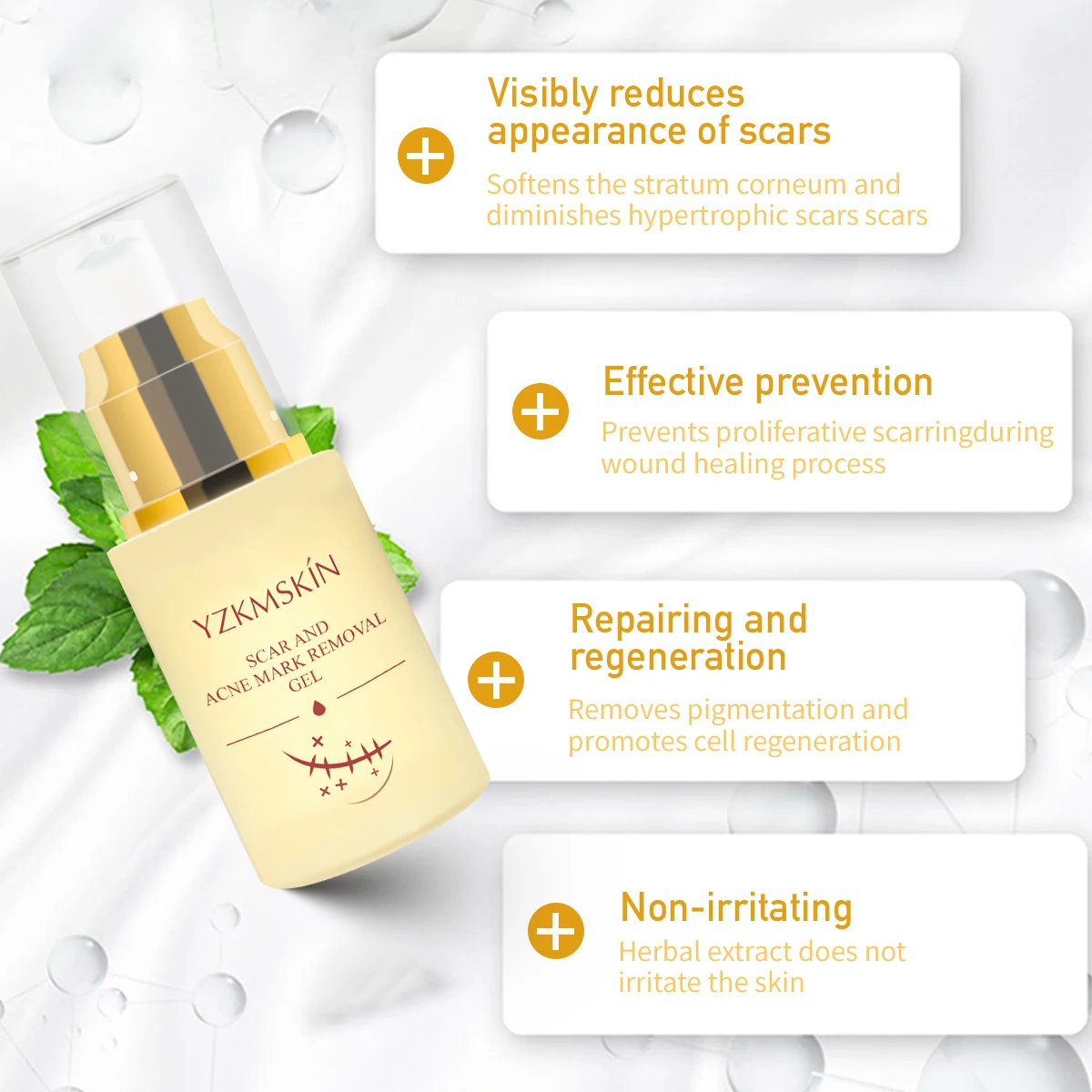custom effective silicone dark spot repairing serum scars marks treatment products acne scar removal gel for old scars on face
