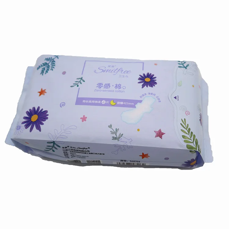 customize ultra-thin Super 425mm Night Used Soft Fluff Pulp  Cotton  Super absorbency pads for women health
