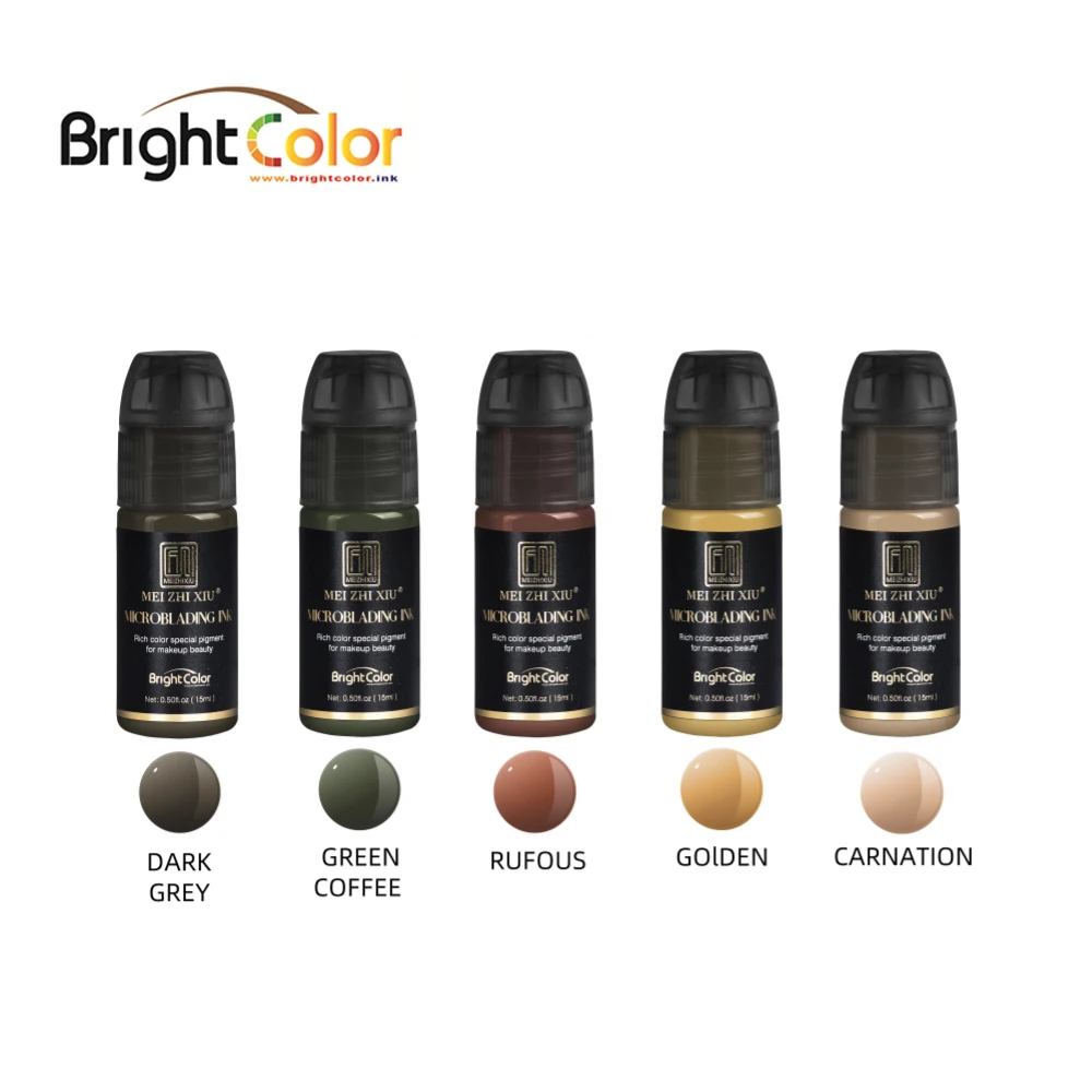 Профессиональный Перманентный макияж Brightcolorink набор 20 видов цветов татуировок бровей и губ