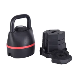 Adjustable Weights Kettlebell Set - Quickly Easy Adjusts 6 Weights(8lb-40lb), Silicone Non-Slip Bottom