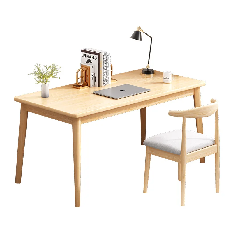 family solid wood office computer desk small dinning table bedroom study table for kids