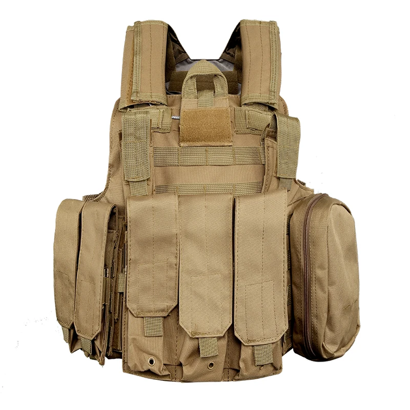 XINXING Khaki Molle Tactical Vest Modular Plate Carrier Nylon