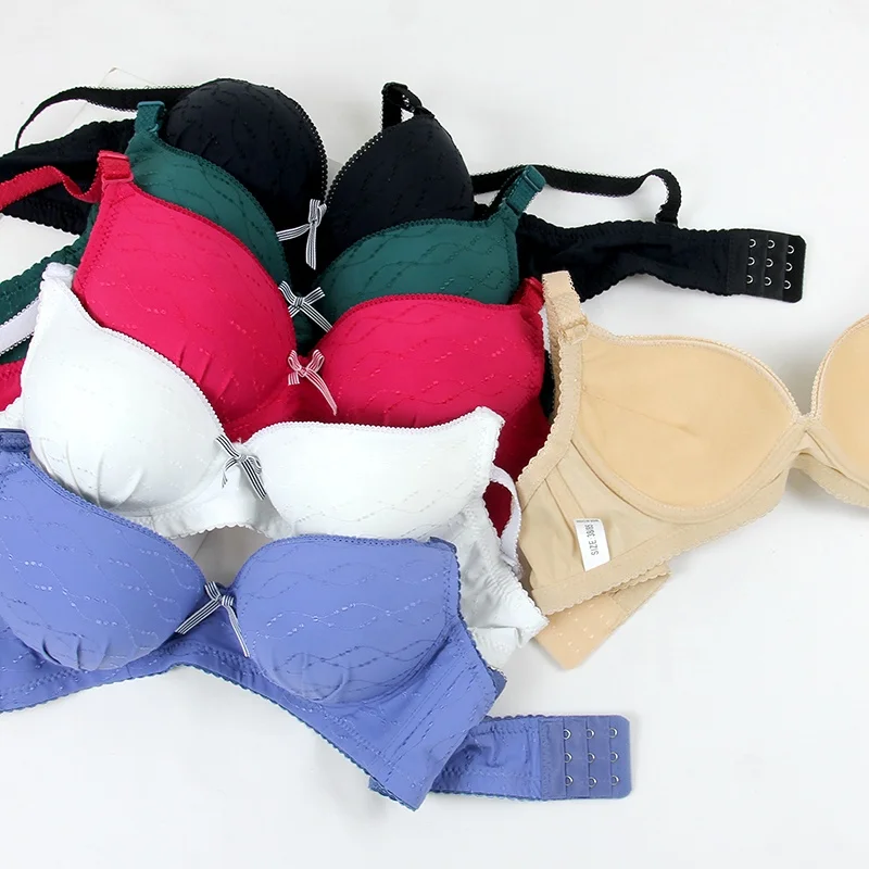 Ladies Underwear Women Bra and Panty Set Bowknot Cheap Bra White Size Bra Set Strapless Wire Free Thin Mold Cup Spandex / Cotton