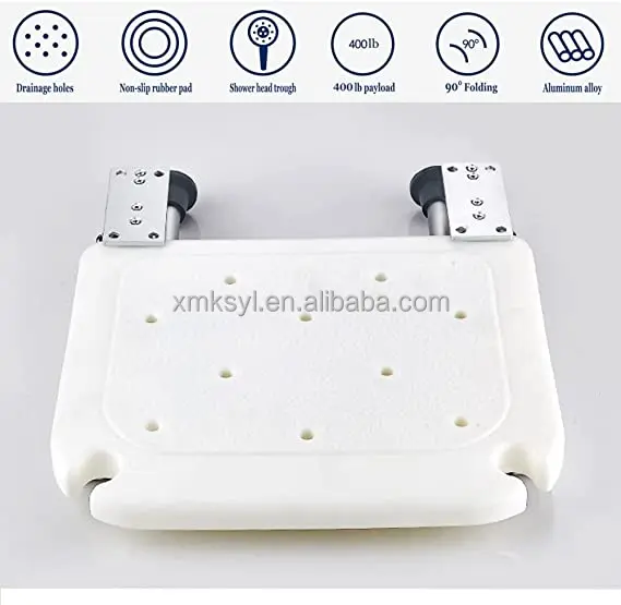 Folding Shower Seat for Inside Shower Foldable Shower Chair Bath Bench Wall Mounted Bathroom Bathtub Safety Stool