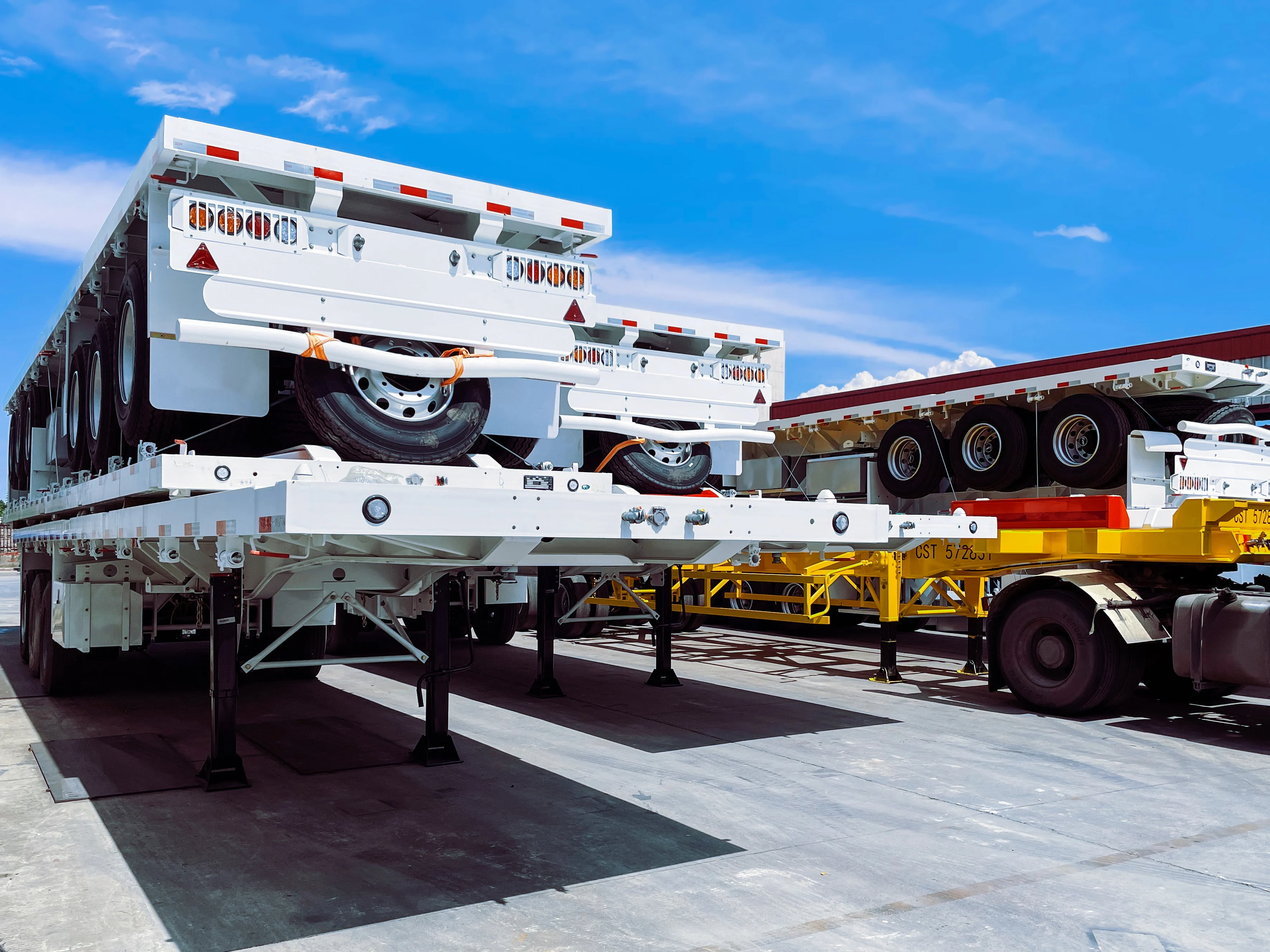 2023 CAMC Vehicle Master 3 Axles 40ft Container Flatbed Semi Trailer