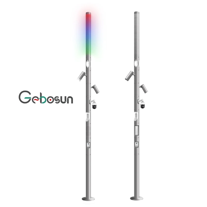 Gebosun waterproof Wireless WIFI and Camera All In One Stainless Steel Light Smart Pole