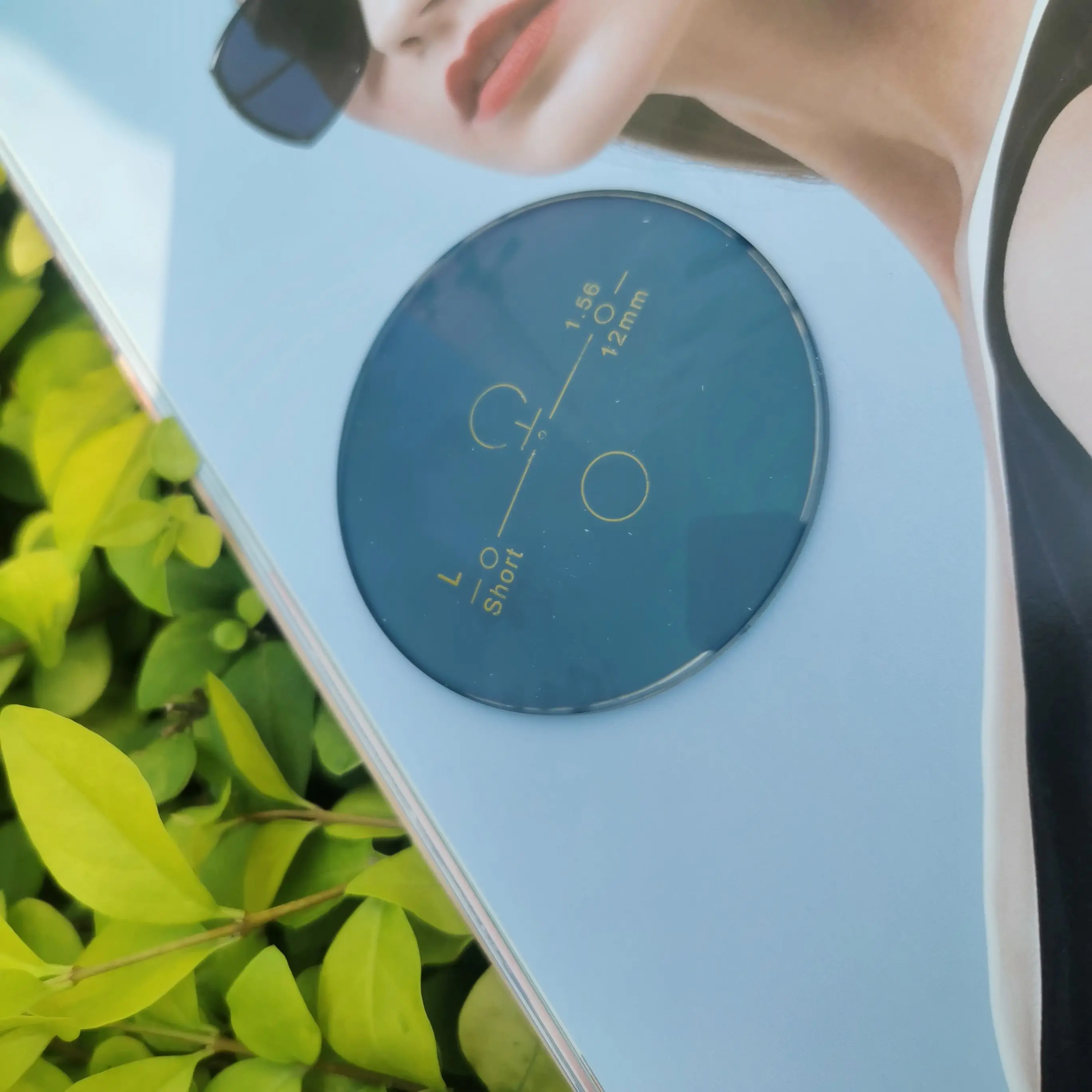 Cut Eyeglass Lens Ophthalmic Lenses 1.56 CR39 Blue Light Blocking UV420 Progressive Blue Resin Clear Lens Single HMC Bifocal 2C