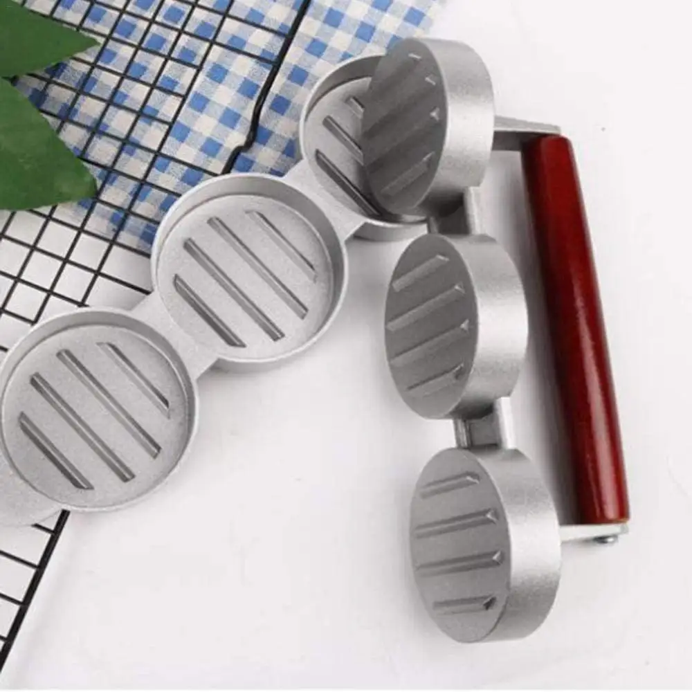 Triple Hamburger press Aluminum Non-Stick Hamburger Patty Maker Hamburger Mold Grilling Accessories