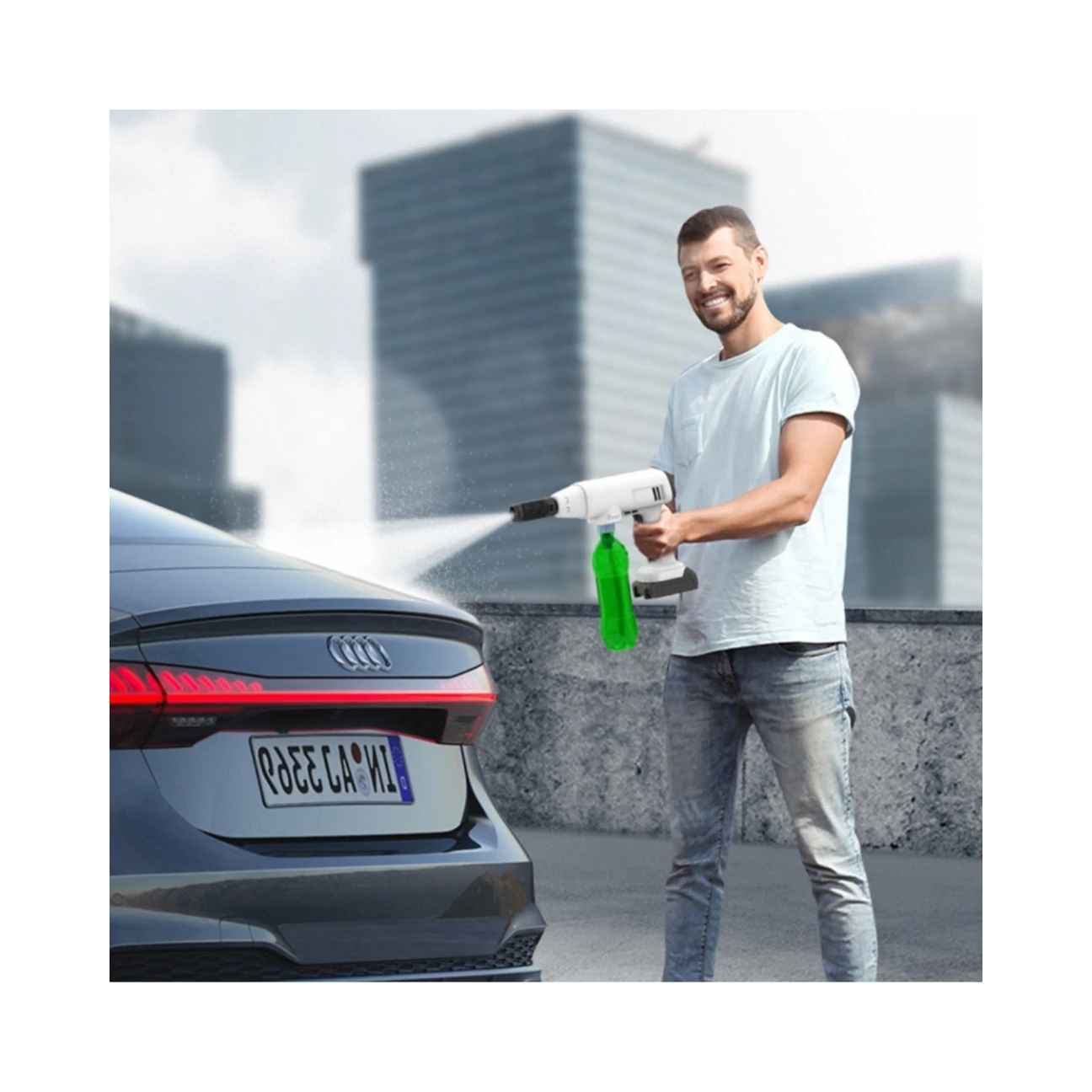 Factory direct sale Mini Sprayer High Pressure Car Washing Machine Battery Electric Portable Gun Car Washer