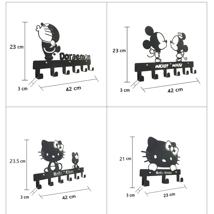 
New design home use cast iron hook wall animal cartoon decoration mount hanger 