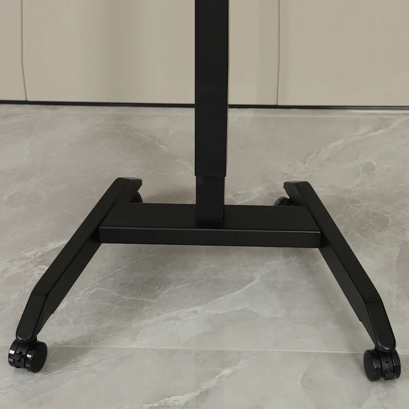 Iron Base Pneumatic Gas sit stand height lifting standing home office laptop work desk with 0 to 90 angle foldable mobile desk