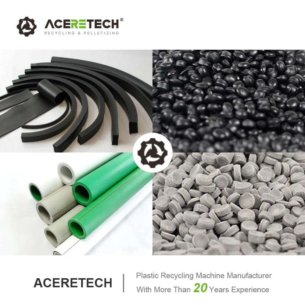 Hot Sale ATE95 PE/EVA Filled With CaCO3 Plastic Recycling Twin Screw Extruder Machine