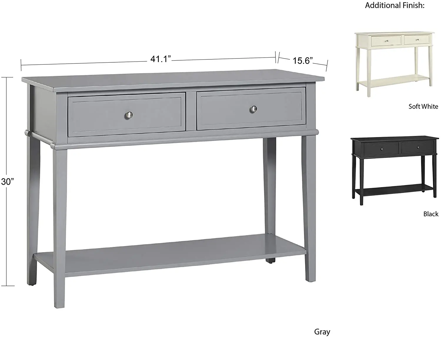 Multifunctional Modern Antique Reproduction 80Cm Entry White Wood Entrance Hallway Set Hall Console Table for Home With Drawers