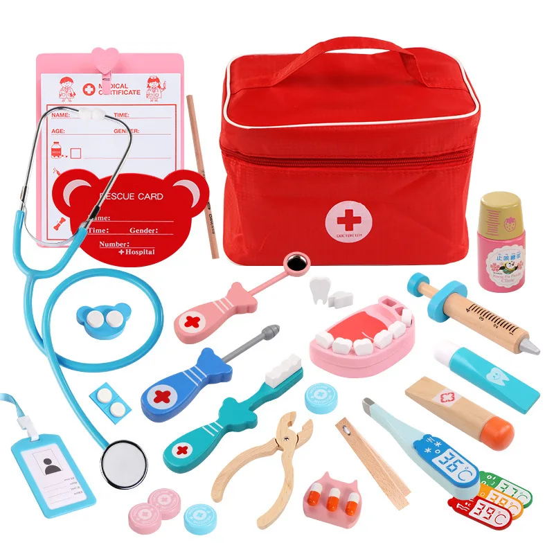 New Children Educational Girl Pretend Play Preschool Roleplay First Aid Medical Toys Boxs Kit Suitcase Set Doctor Toys For Kids
