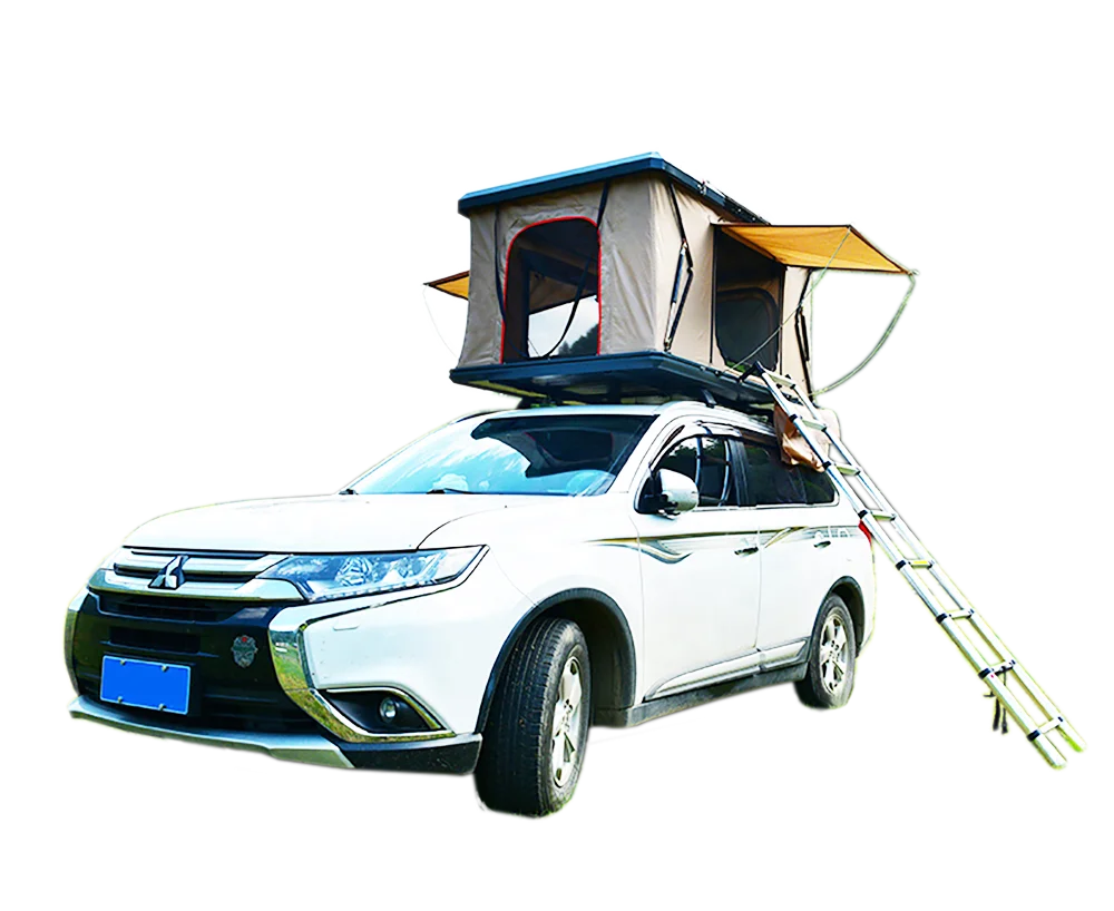 Big size 3-4 person rooftop tent aluminum hard shell outdoor camping roof top hard shell car tent for sale