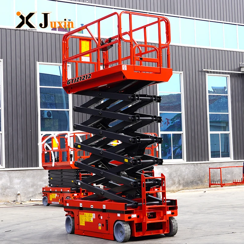 Scissors-fork hydraulic lifting platform for outdoor maintenance of fully self-propelled elevator aerial work vehicle