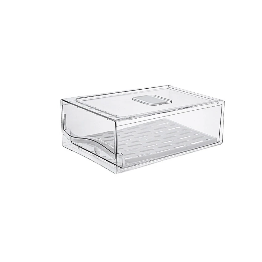 Refrigerator Kitchen Organizer Food Container Transparent Storage Box