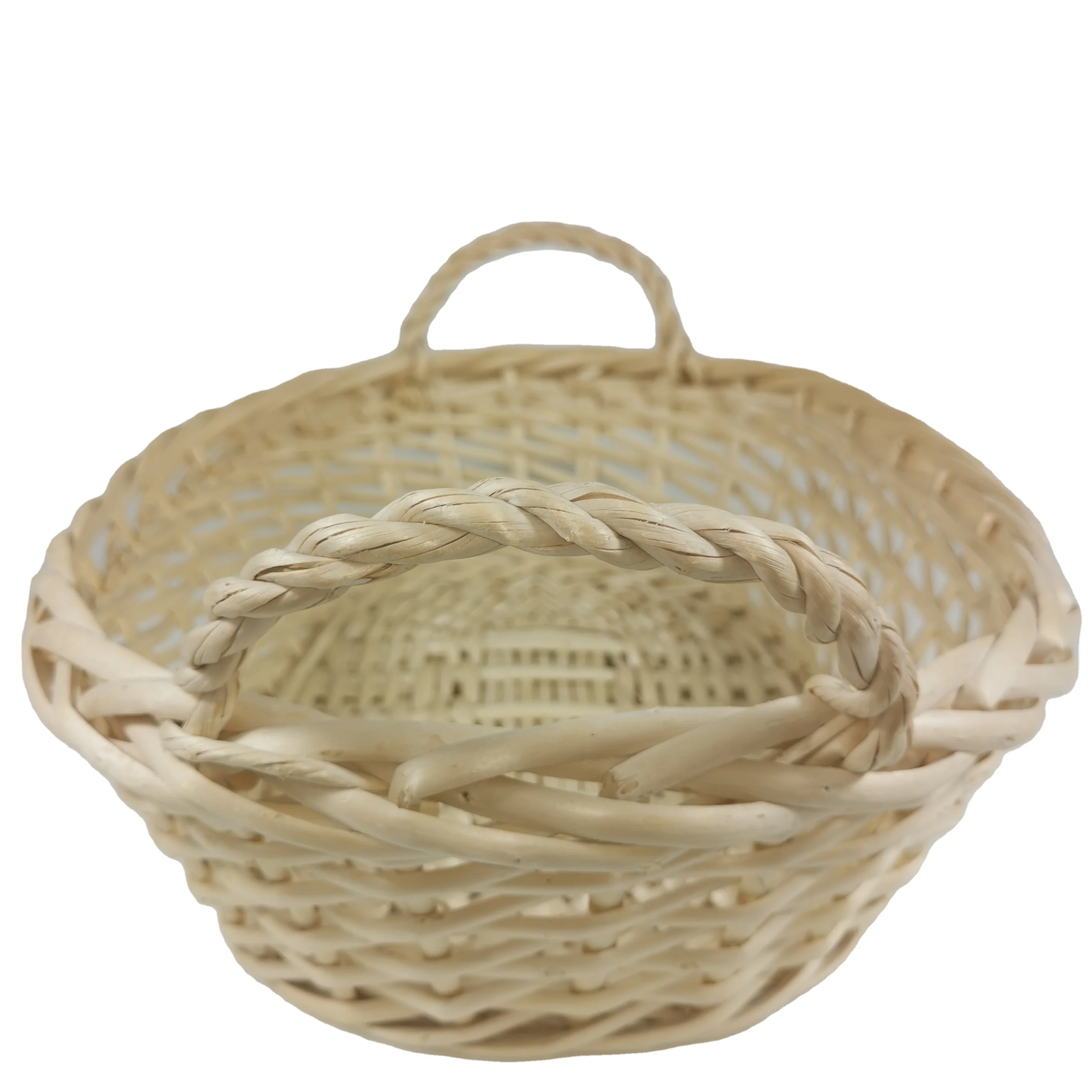 Китайский поставщик корзин, ручная плетение, низкая цена, оптовая продажа, плетеная корзина для фруктов из ивового материала с ручкой