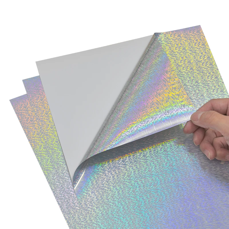 Custom Inkjet Printable A4 PVC Holographic Laminate Sheets Cold Stars Holographic Overlay Star Pattern Overlay Film