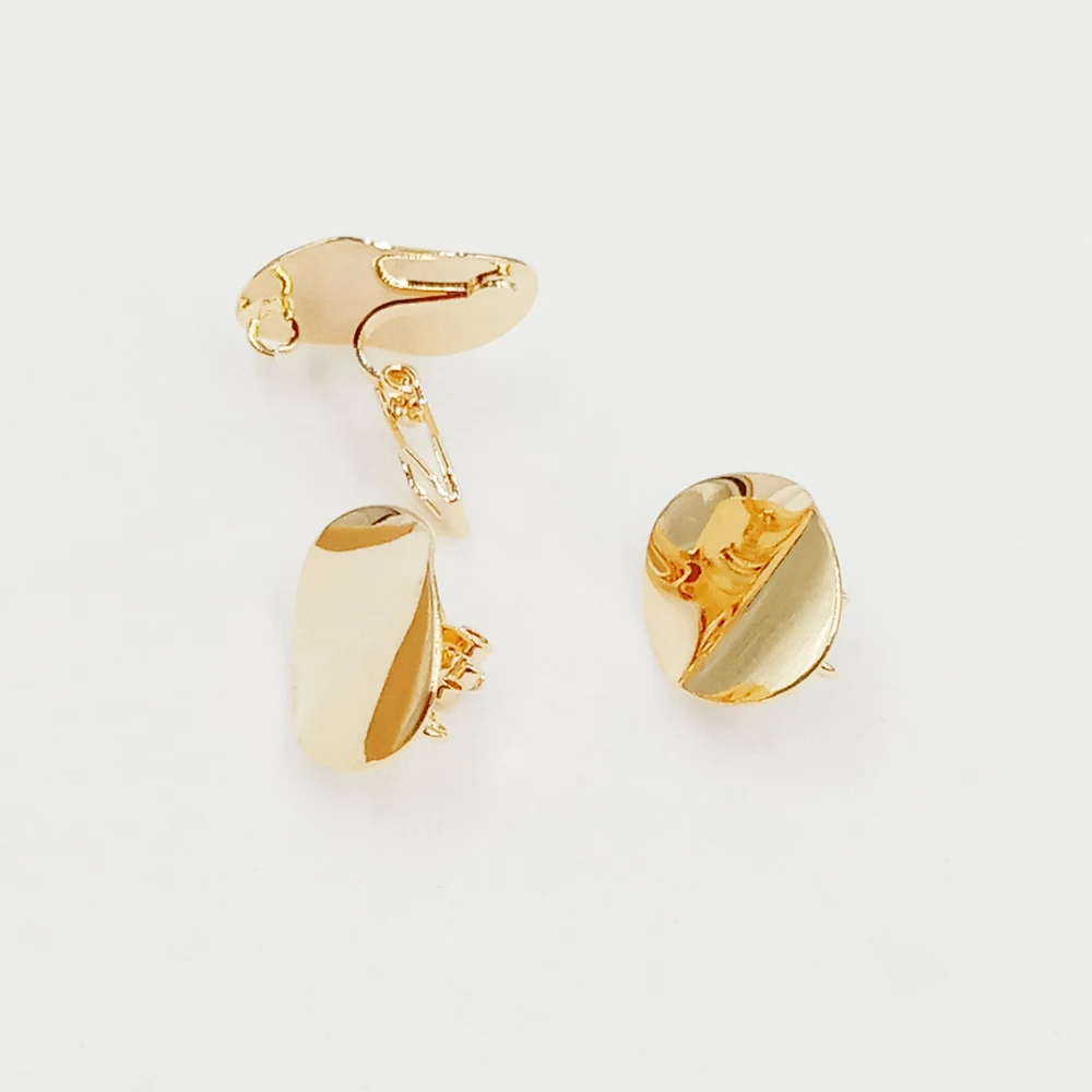 bulk price brass DIY EARRING CLIP WITH RING Jewelry Findings drop earring hook, DIY Earrings Accessories, oval SHAPE