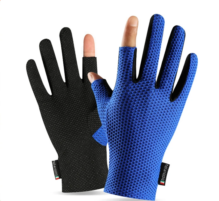 Windproof Non-Slip Quick Dry Fingerless TouchScreen Gloves for Running Cycling Driving Hiking Fishing