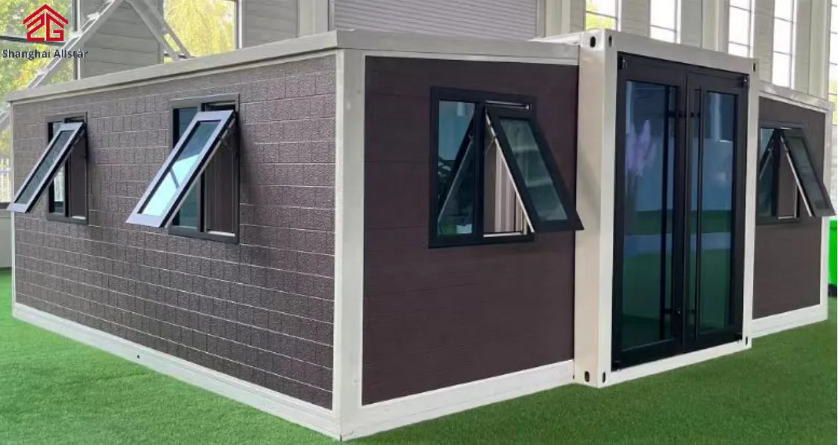 Prefab Expandable Container Glass Sliding Door High Quality Steel Modern Villa House Extendable Home for Accommodation or Office