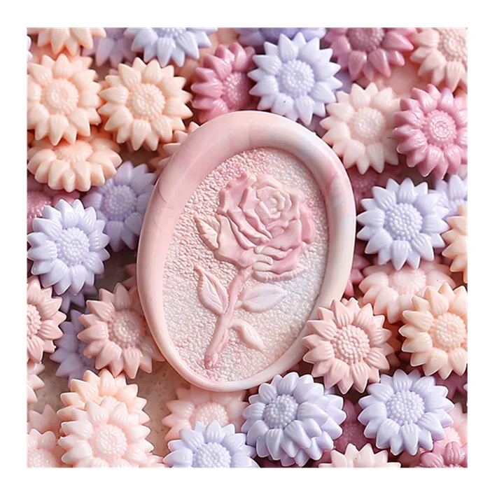 100 Piece per Pack Pearlescent Sunflower Beans Wax Seal Stamp Kit Products