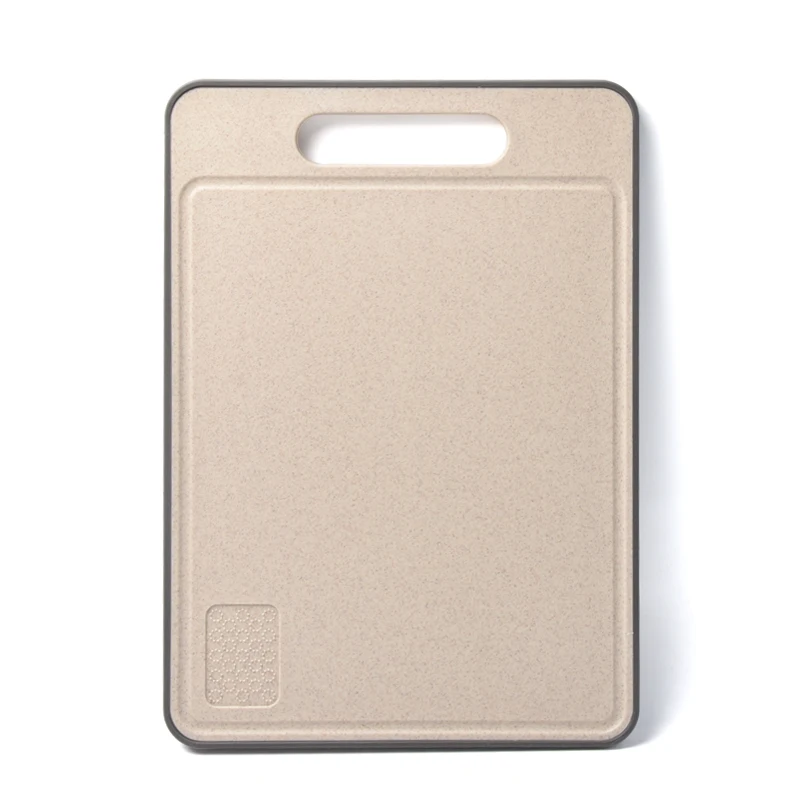 Durable non-slip plastic rectangular kitchen cutting board chopping block double-sided
