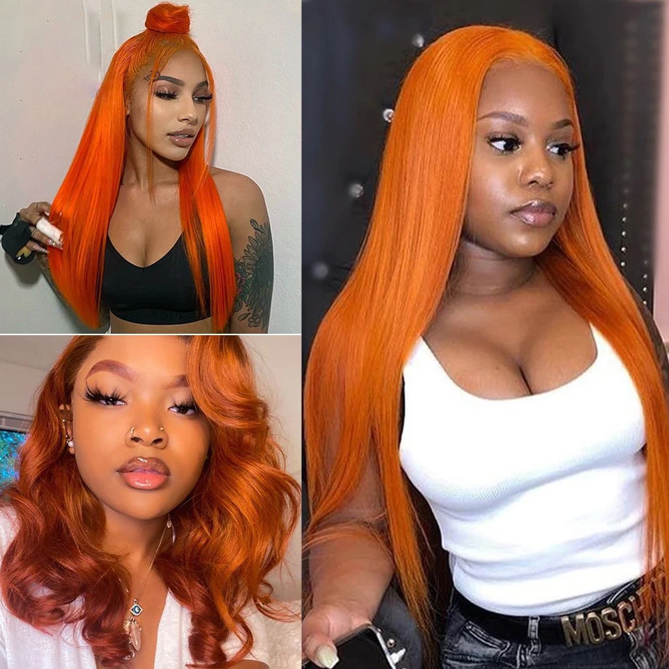 #350 Color Wigs 180 Density 100% Human Virgin Hair Supplier Colorful  Wigs Transparent Invisible Lace  Wigs