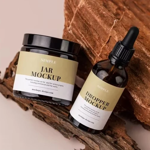 Screen printing skincare serum bottle 1oz 2oz 4 oz 100ml 30ml green bule matte black tincture dropper boston glass bottle