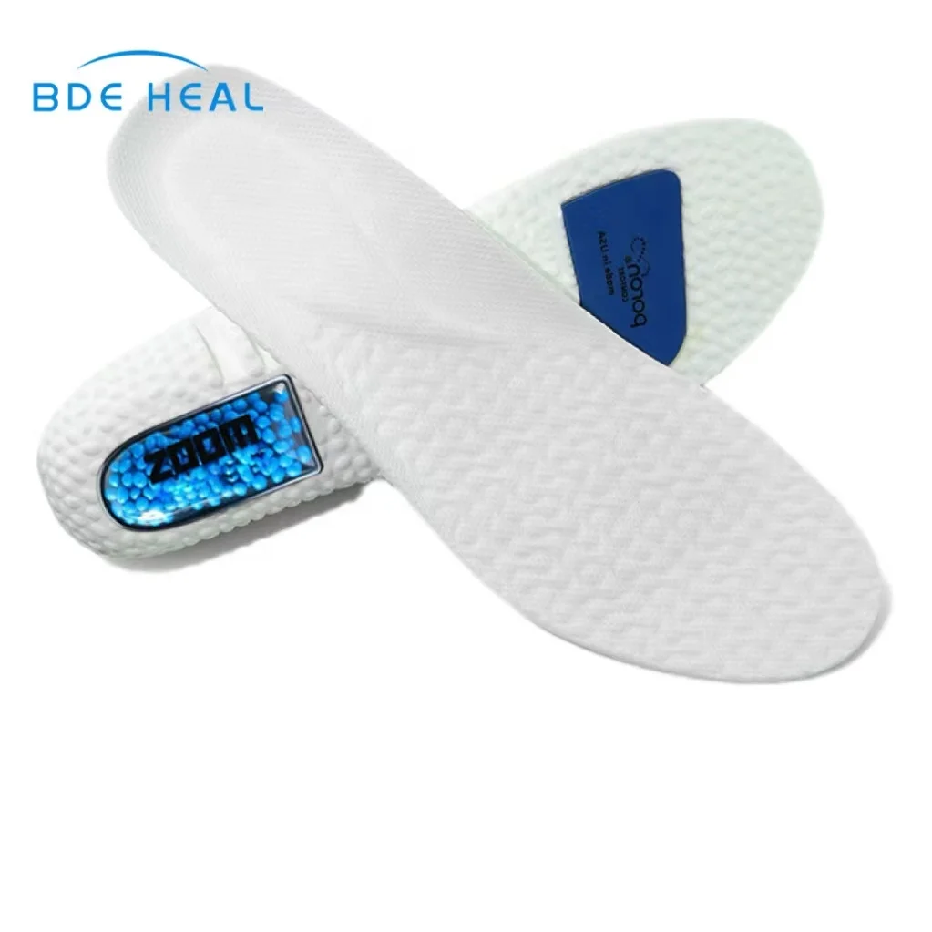 Popcorn Air Cushion Shock Absorbing Athletic Insoles PU Breathable Cuttable PORON Insoles