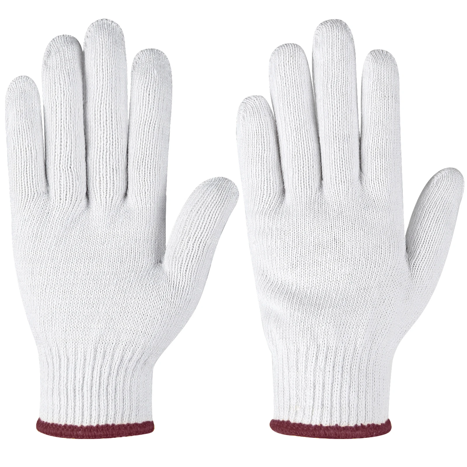 Оптовая продажа из Китая промышленные/строительные перчатки калибра 7/10 Guantes белые хлопковые трикотажные защитные рабочие