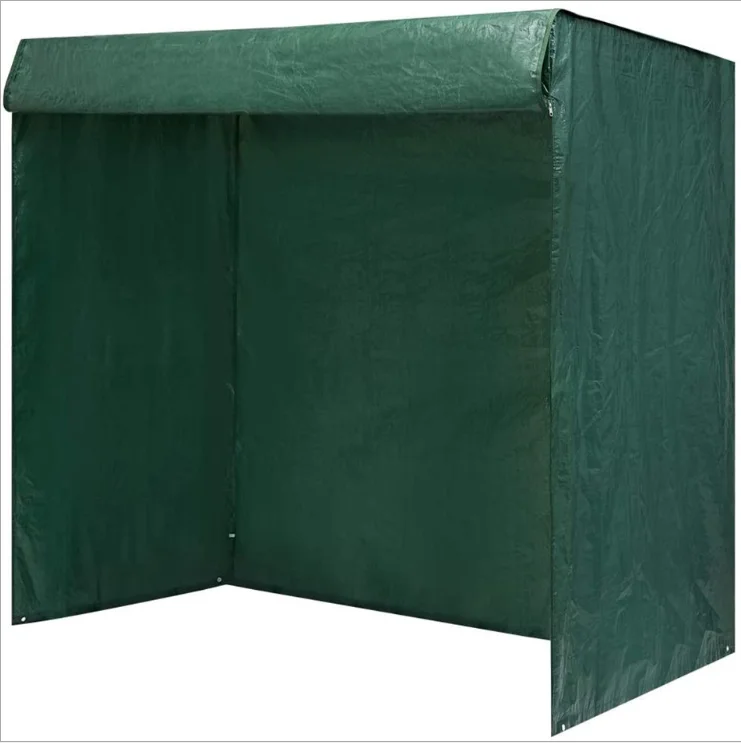 Outdoor beige dark green waterproof uv-anti anti-dust 3 seater patio swing chair cover with storage bag