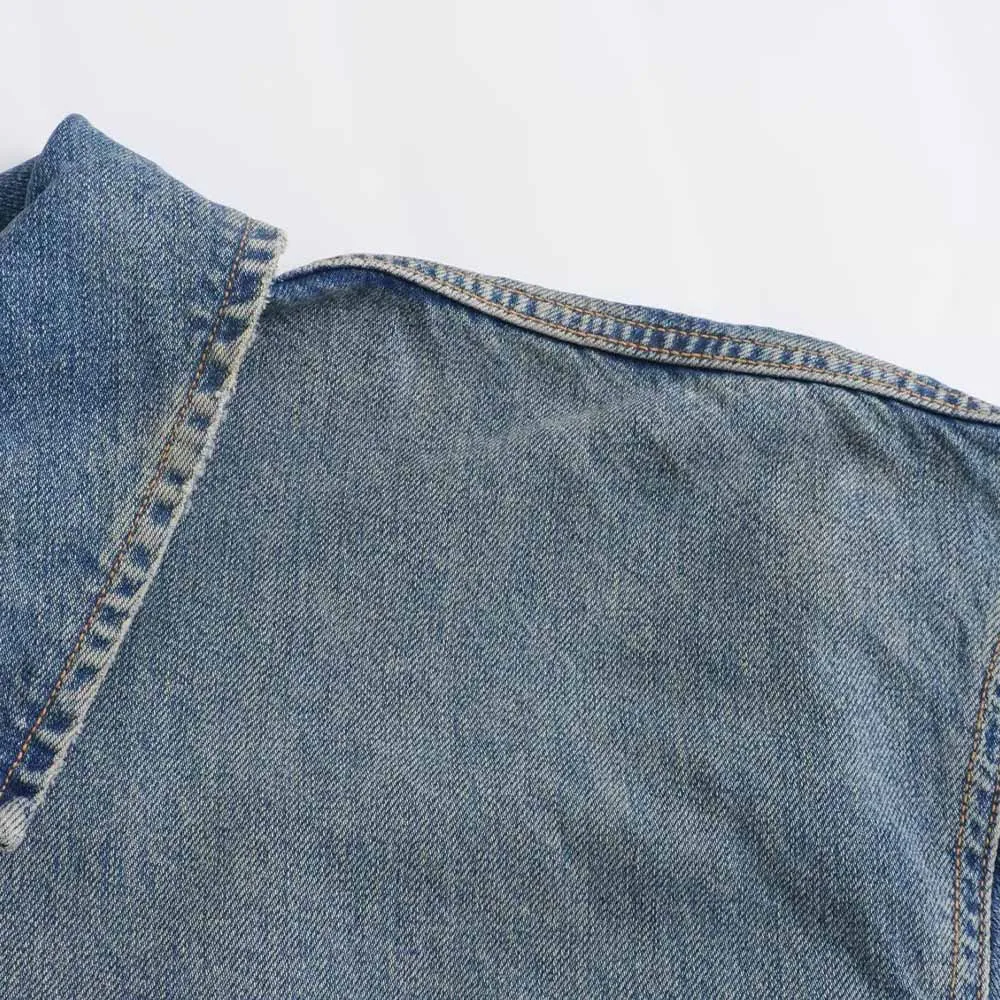 PB&ZA Women 2023 New Chic Fashion Casual denim Dress Vintage Long sleeve Female Dresses robe Mujer
