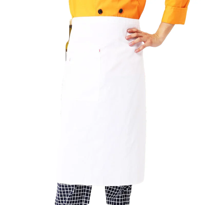 Оптовая продажа высокое качество мужской и женский официант ресторан кухня готовка для взрослых половина талии юбка с карманом