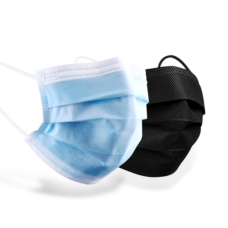 Free shipping Xingyu Ready To Ship China Blue 50 Count 3 Ply Custom Adult Face Non Woven Disposable Medical Mask