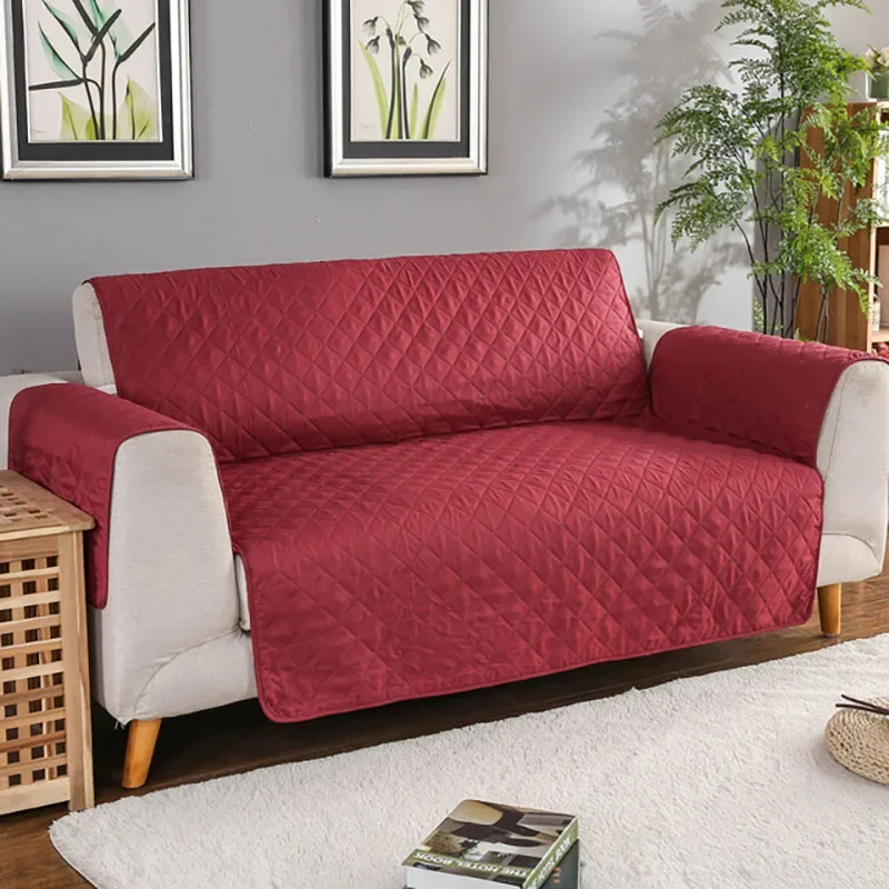 Original Soft Suede-Like Sofa Protector Slip Resistant Durable Furniture Slipcover with Straps, Washable Couch Cover