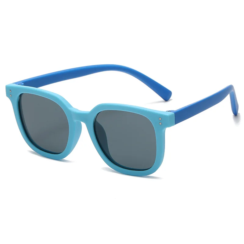 4-10 years old high quality custom logo silicone polarized square kids children sunglasses for boys and girls