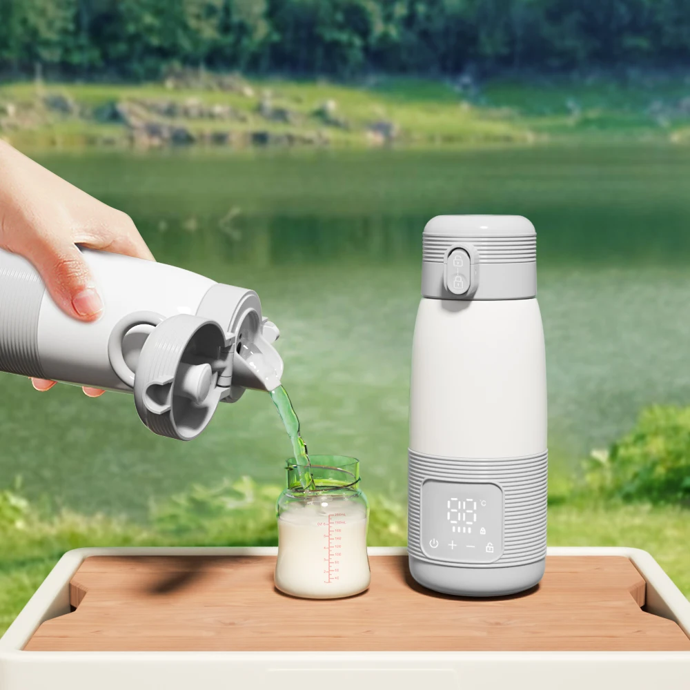 Portable Baby Milk Warmer Water Warmer for Baby Formula Electronic Heating Kettle Custom Usb White 45 Baby Feeding Products 7.4
