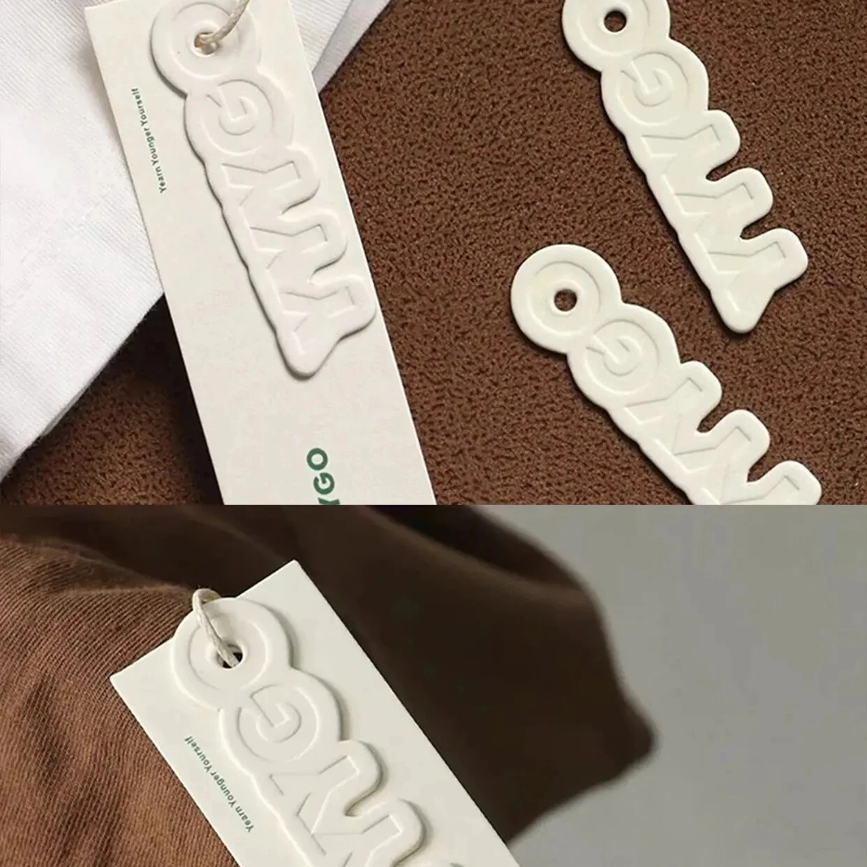 Custom Cardboard Labels Hang Tags for Clothing Manufacturer Custom Thick White Paper Swing Garment Label Hang tags for Clothing