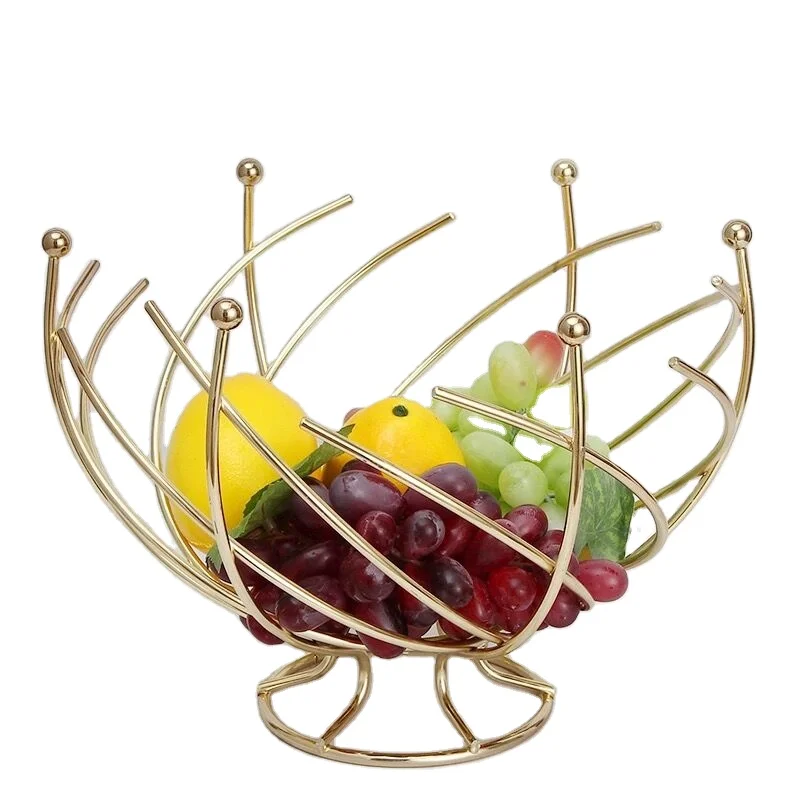 Fruit Basket For Kitchen,Fruit Basket With Banana Hanger,Modern Fruit and Vegetable Bread Storage Holder