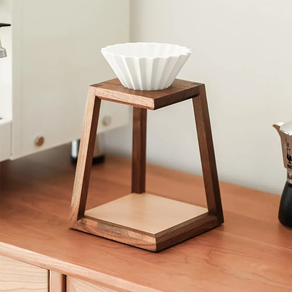 Pour Over Coffee Station Coffee Dripper Stand Wooden Drip Station Pour Over Coffee Maker Stand Filter Holder